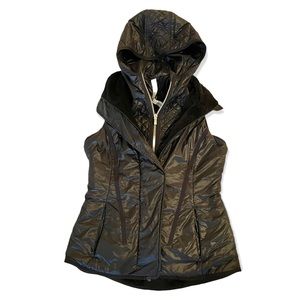 Lululemon Glacier Puffer Vest With Detachable Hood, Black, Size 6